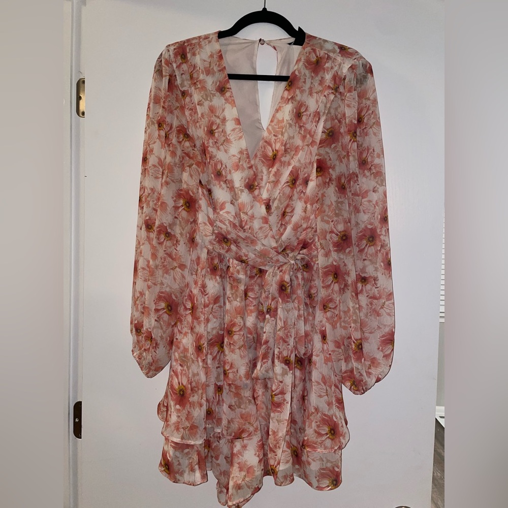 Express Long Sleeve Floral Romper